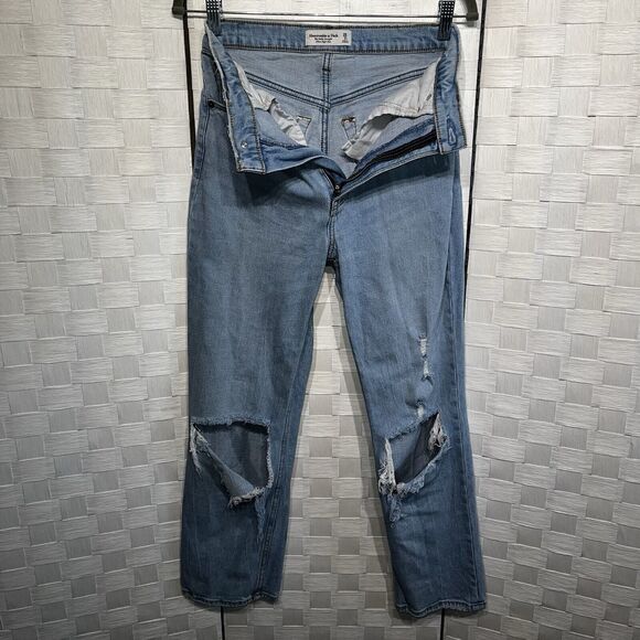 Abercrombie & Fitch Womens The Ankle Straight Ultra High Rise Jeans Size 26 2R - Picture 5 of 9